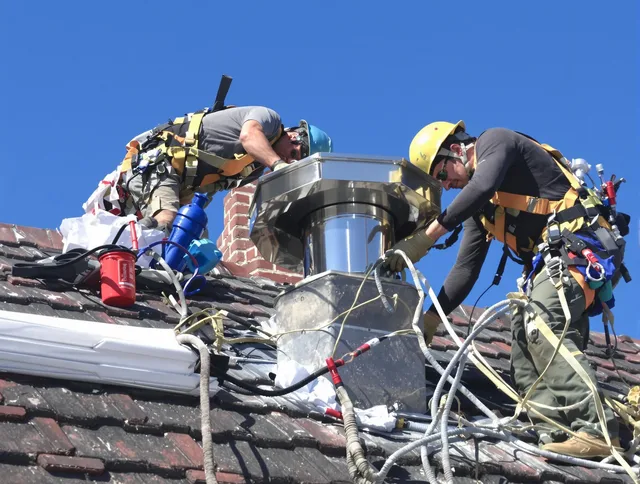 Protective chimney cap installed by Savannah Chimney Sweep in Savannah, GA