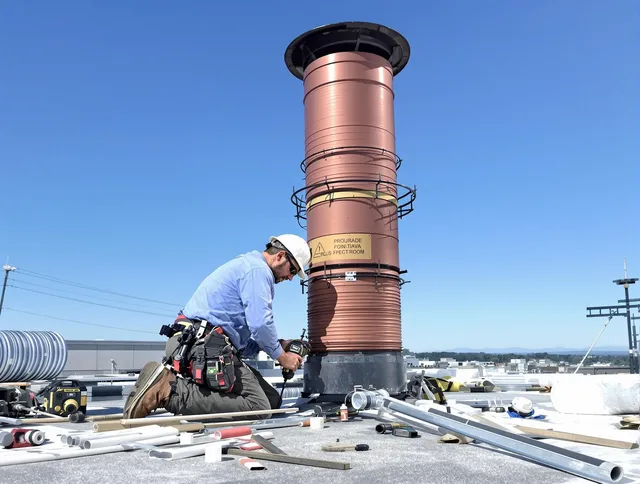 Installed chimney liner by Savannah Chimney Sweep in Savannah, GA