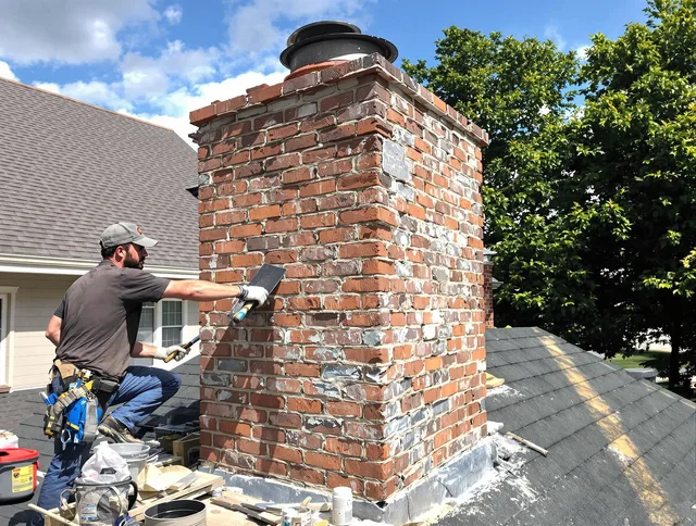 Completed chimney rebuild by Savannah Chimney Sweep in Savannah, GA