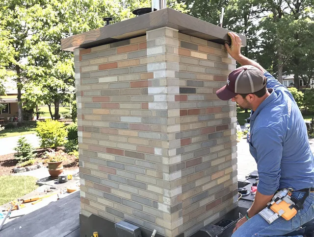 Savannah Chimney Sweep completing a modern chimney remodel in Savannah, GA