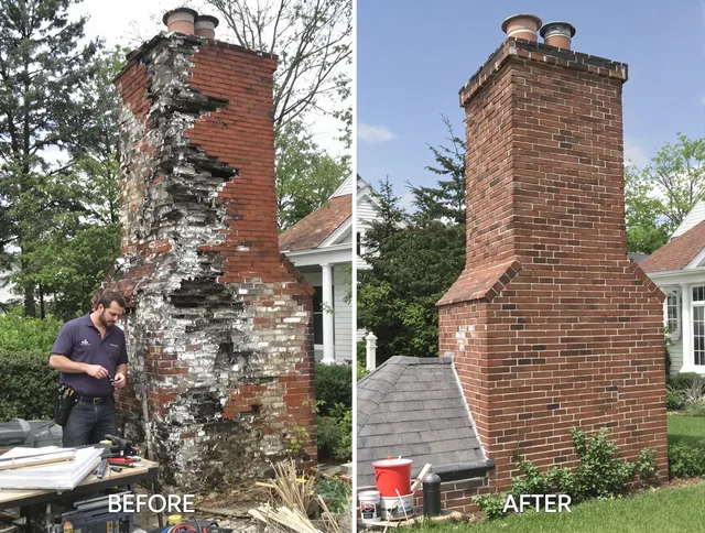 Savannah Chimney Sweep performing a full chimney restoration in Savannah, GA