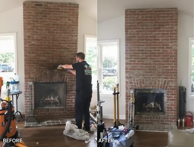 Finished chimney sweeping service by Savannah Chimney Sweep in Savannah, GA