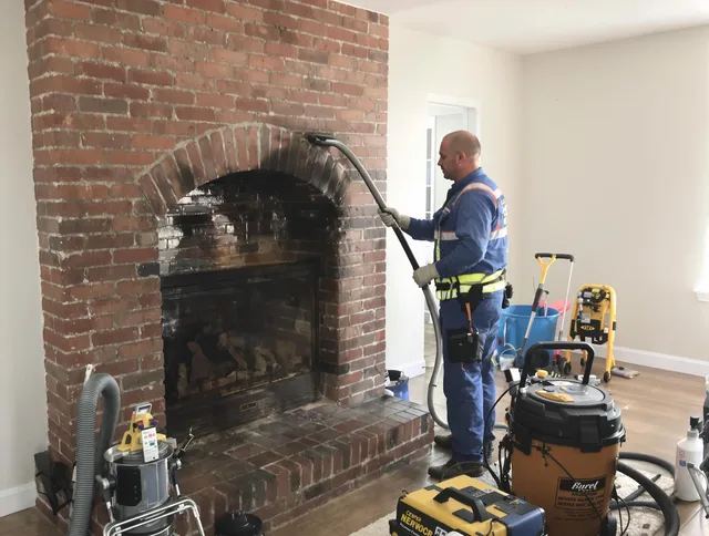 Savannah Chimney Sweep expert performing detailed chimney sweep in Savannah, GA