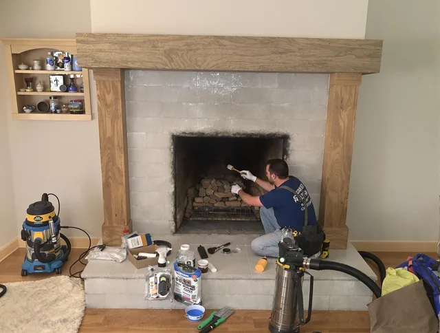 Detailed creosote removal process by Savannah Chimney Sweep in Savannah, GA