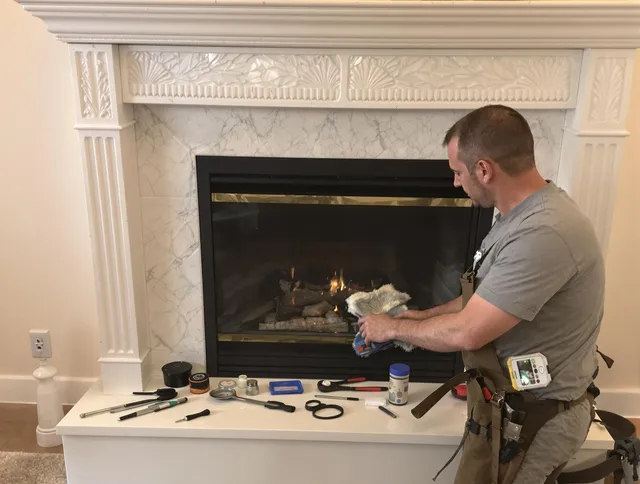 Savannah Chimney Sweep performing fireplace maintenance in Savannah, GA