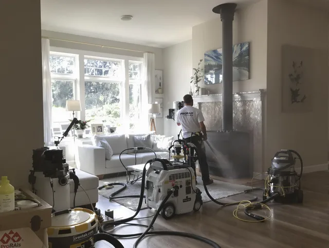 Soot removal service by Savannah Chimney Sweep for a fireplace in Savannah, GA